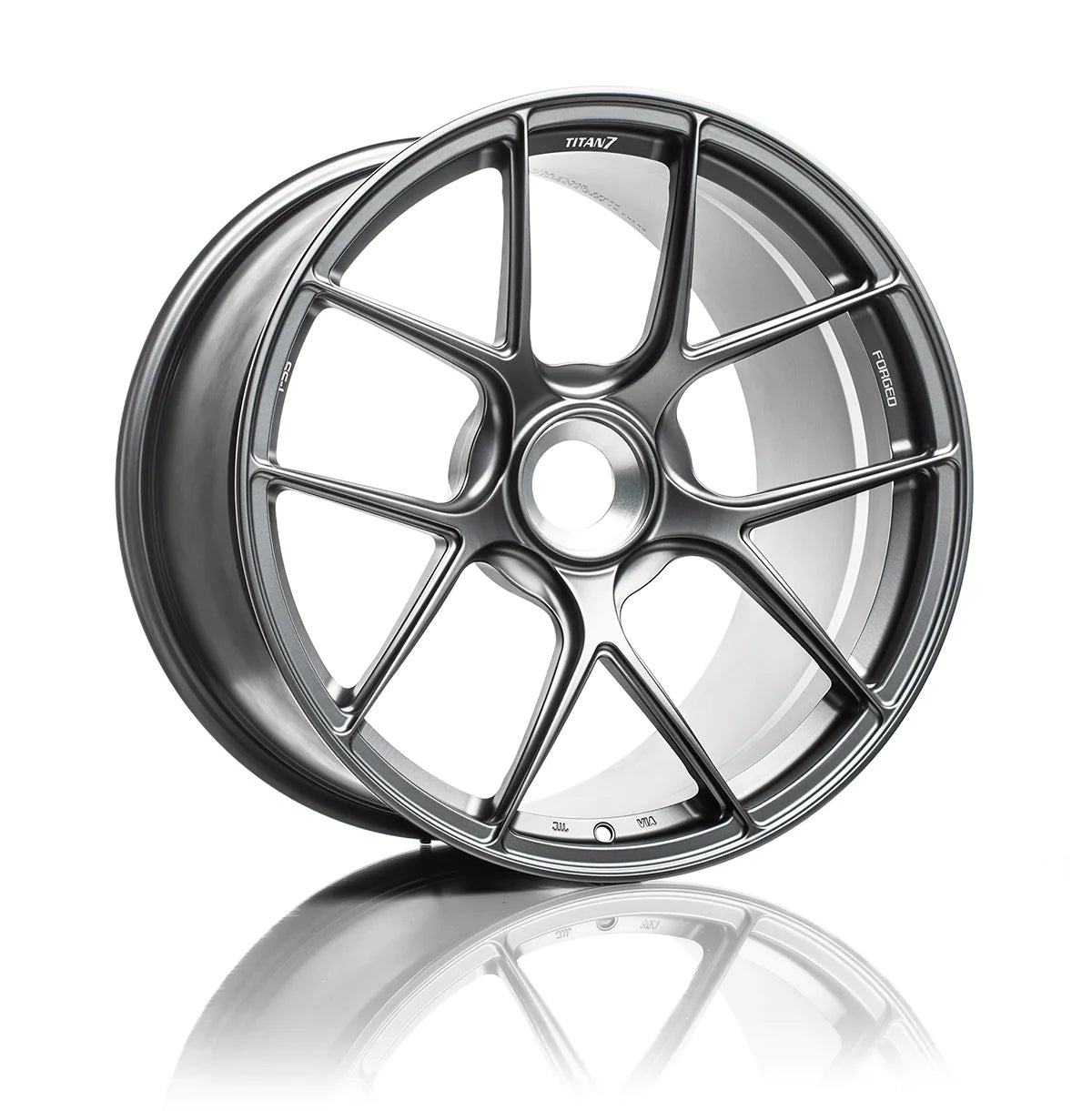 TITAN 7 FORGED ALUMINUM WHEEL T-S5 20x9 ET52 CL SATIN TITANIUM